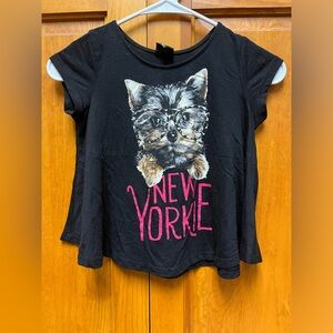 Ransom Girl youth medium girls black yorkie shirt